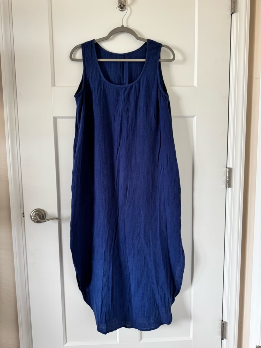 NWT Cupshe Navy Blue Sleeveless Swim Coverup Maxi Dress Size M